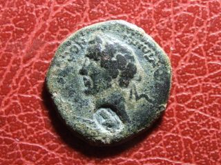 Hadrian Ae24 Of Antioch Avt K Ad Turreted Bust Of Tyche Counterstrike Roman Coin photo