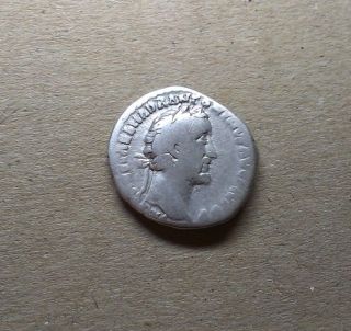 Antique Coin Silver Antoninus Pius Roman Denarius Ad 138 - 161 0781 photo