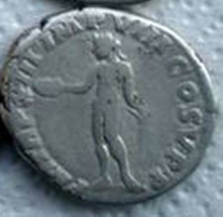 Commodus Rare Denarius Genius Standing Left photo