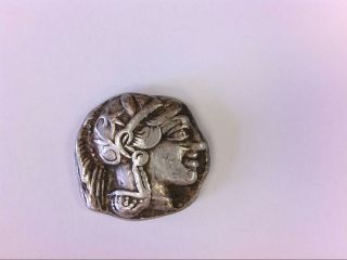 Greek Coin - Attica,  Athens.  Ca.  415 - 407,  Ar 17.  1 G Tetradrachm Head Of Athena. photo
