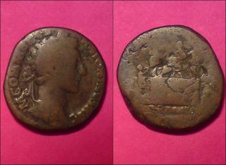 Roman Coin Of Commodus - Sestertius photo