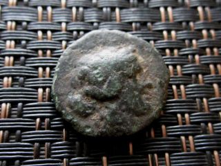 Ancient Greek Bronze Coin Unknown Very Interesting / 20mm photo