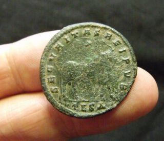 Scarce Ancient Roman Coin,  Ae1,  Julian Ii,  Bull Standing Rt.  360 - 363 A.  D.  28mm photo