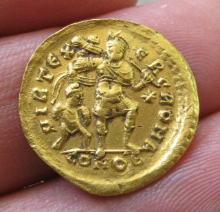 Theodosius Ii.  Ad 402 - 450.  Av Solidus photo