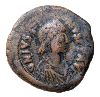 Justinian I 40 Nummi Follis 527 - 565 Ad Jesus Christ King Of Kings Byzantine Coin photo