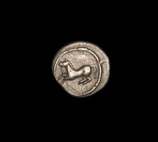 Rare Ancient Greek Silver Obol Coin From Perrhaiboi Thessaly - 462 Bc photo
