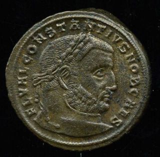 D - D Roman Empire - Constantius I (305 - 306) Billon Follis,  9,  88 G. photo