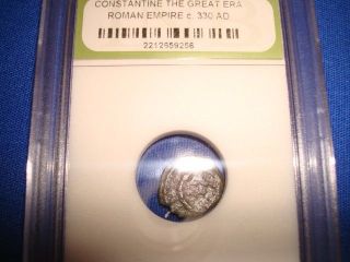 Slabbed Ancient Roman Coin 1,  680 Years Old 330 Ad photo