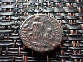 Constantius Ii 337 - 361 Ad Follis Emperor In Galley Ancient Roman Coin photo