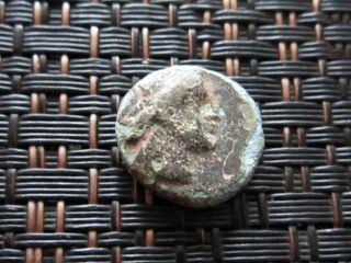 Ancient Greek Bronze Coin Of Odessos Colony Miletus Thrace 200 Bc With Great God photo