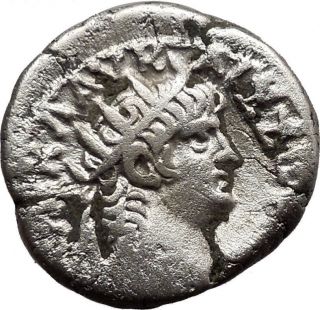Nero 65ad Big Billon Silver Alexandria In Egypt Ancient Roman Coin Eagle I36627 photo