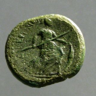 Messana (mamertini) Sicily Ae15_head Of Ares & Athena Holding Spear & Shield photo