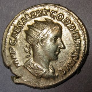 Ancient Rome 239 Ad Emperor Gordian Iii Silver Antoninianus Concordia,  Harmony photo
