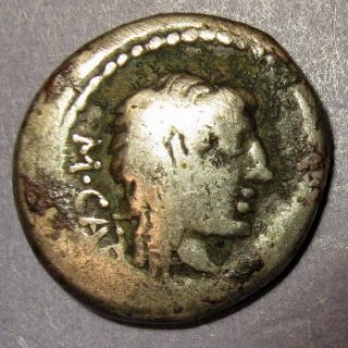 89 Bc Silver Quinarius M Porcius Cato Liber / Victory Very Rare Denomination photo