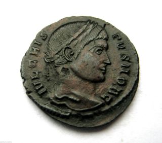 317 Ad British Found Emperor Crispus Roman Period Ae 3 Bronze Coin.  Treveri photo