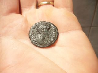 Antoninus Pius Ancient Roman Bronze Coin Cos Iiii Sc As D: 28 Mm photo