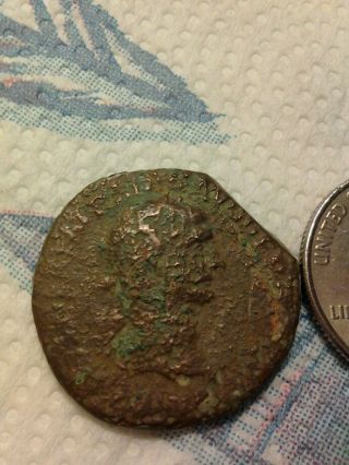 Trajan,  Roman Emperor,  98 - 117 Ad.  Coin photo