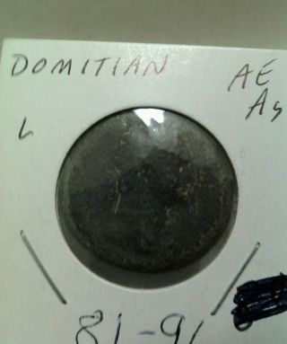 Domitian,  Roman Emperor,  81 - 96 Ad.  Coin photo