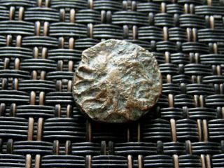 Ancient Greek Bronze Coin Unknown Very Interesting / 13mm photo