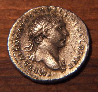 103 - 104 Ad Silver Replica Denarius - Trajan / Victory With Trophy (choice Vf - 30) photo