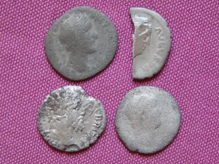 Unidentified & Threadbare 3,  5 Roman Denari 1 - 3 Century Ad photo
