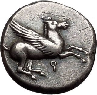 Corinth 400bc Silver Stater Pegasus Athena Zeus Ancient Greek Coin I44056 photo