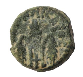 Pontius Pilate Ae Prutah 29 Ad Ancient Roman Bible Coin photo