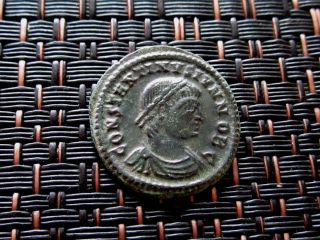 Constantius Ii 337 - 361 Ad Follis Roman Legions Ancient Roman Coin photo