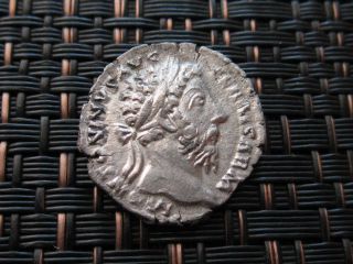 Silver Denarius Of Marcus Aurelius 161 - 180 Ad Cos Iii Ancient Roman Coin photo