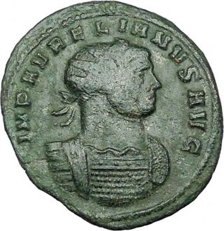 Aurelian As Virtus Military Valor Of Empire 270ad Anciernt Roman Coin I34606 photo