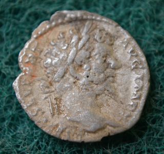 Septimius Severus Silver Denarius,  Circa 198 Ad.  Rare Reverse,  Very Fine photo