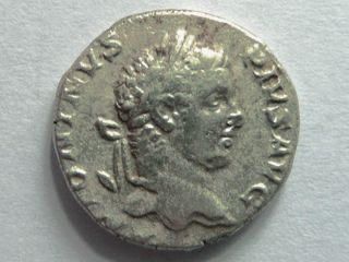 Rare Roman Silver Denarius Of Emperor Caracalla photo
