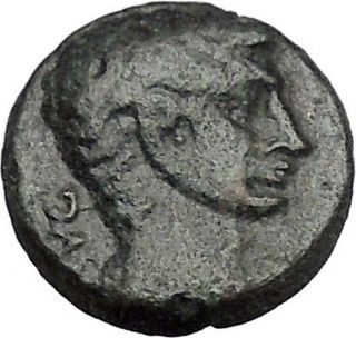 Augustus 27bc Authentic Ancient Roman Coin Two Colonists With Two Oxen I41351 photo
