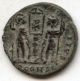 Delmatius.  Ae4.  335 - 337 Ad.  Rev: Gloria Exercitvs.  Chi - Ro On Banner.  Arles. Coins: Ancient photo 1
