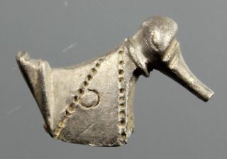 Swimming Duck,  Silver,  Protection Amulet,  Roman Imperial,  1.  - 2.  Century A.  D. photo
