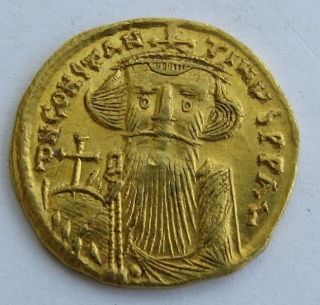 Byzantine Gold Solidus Constans Ii 641 - 668 Ad photo