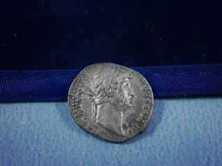 Ancient Roman Coin,  214 A.  D. ,  Hadrian Silver Denarius,  Graded Vf, photo