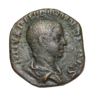Philip Ii Ae Sestertius As Caesar 244 - 247 Ad Rome Ric.  256a photo