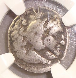 336 - 323 Bc Alexander Iii (the Great) Ancient Greek Silver Drachm Ngc Vg 4/5 1/5 photo