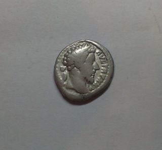 Coin Marcus Aurelius Roman Denarius 161 - 180 A.  D 0183 photo