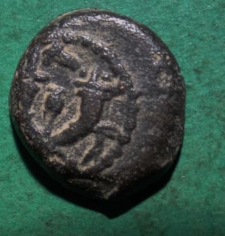 Tater Judaea Hasmoneans Ae15 Coin Double Cornucopiae & Inscription photo