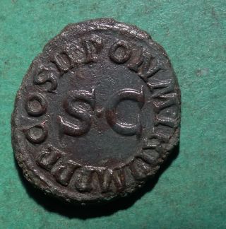 Tater Roman Imperial Ae Quadrans Coin Of Claudius Modius photo