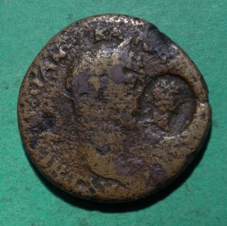 Tater Roman Provincial Ae26 Coin Of Domitian Bithynia Homonia Countermark photo