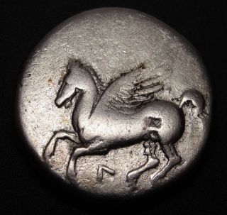 Corinth Silver Stater Pegasus And Athena.  Very Rare Ancient Greek Coin photo