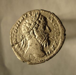 Antique Coin Marcus Aurelius Augus Denarius.  Roman Empire 161 - 180 Ad photo