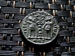 Constantine Ii As Caesar 316 - 340 Follis Roman Legions Chi - Ro Ancient Roman Coin photo