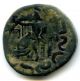 Ig14 - 01 Indo - Greek / Bactria.  Hermaios Posthumous Issue.  Ae Tetradrachm. Coins: Ancient photo 1