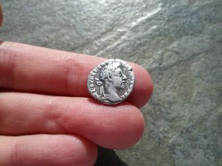 Ancient Roman Silver Denarius Of Emperor Commodus,  With Pietas,  Star Issue 192ad photo