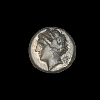 Ancient Greek Silver Didrachm Coin From Neapolis - 275 Bc photo