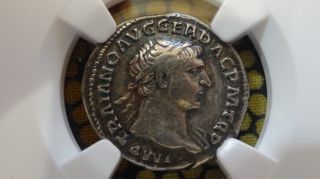 Roman Coin Trajan Ar Denarius 98 - 117 Ad Victory 3.  12g Ngc Graded Ch Vf photo